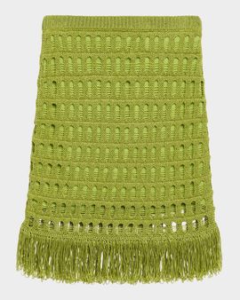 A.L.C. Tetai Open-Knit Fringe Skirt