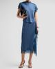 A.L.C. Women's Bree Satin Lace-Trimmed Midi Skirt - 2