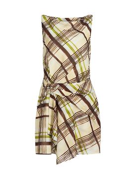 A.L.C. Women's Dea Plaid Gathered Cotton Minidress