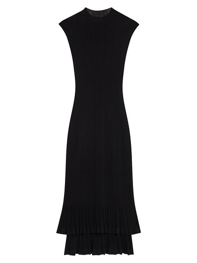 alc black pleated dress A.l.c. Women's Moira Cutout Halter Dress - Black main image 0