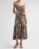 A.L.C. Women's Lindsey Gathered Speckled Midi Dress - 2