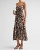 A.L.C. Women's Lindsey Gathered Speckled Midi Dress - 4