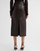 A.L.C. Women's Marta Leather Midi Skirt - 3