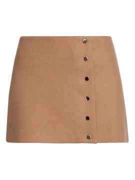 A.L.C. Women's May Wool-Blend Faux-Wrap Miniskirt
