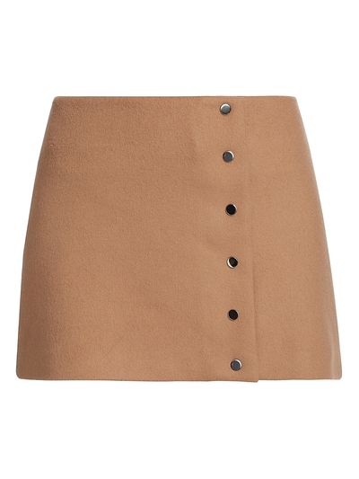 A.L.C. Women's May Wool-Blend Faux-Wrap Miniskirt