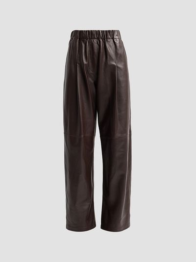 A.L.C. Women's Palmer Leather Barrel-Leg Pants