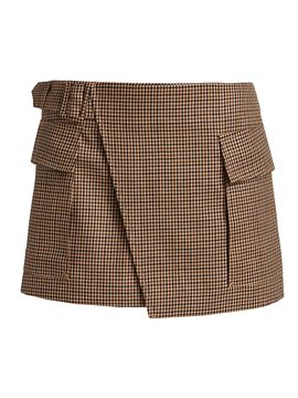 A.L.C. Women's Plaid Wool Wrap Miniskirt
