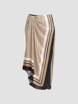 A.L.C. Women's Reign Border Print Draped Midi Skirt