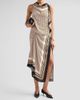 A.L.C. Women's Reign Border Print Draped Midi Skirt - 2