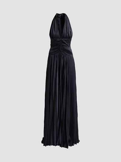 A.L.C. Women's Sabine Halterneck Pleated Gown