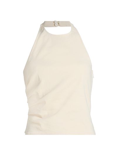 A.L.C. Women's Sylvie Linen-Blend Halterneck Top