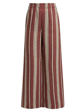 A.L.C. Women's Tyler Striped Linen-Blend Pants