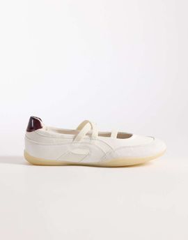 ALDO ALDO Arabesque sneakerina flats in white
