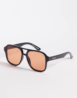 ALDO ALDO billie aviator sunglasses with red lenses in black