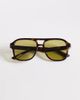 ALDO ALDO billiee aviator sunglasses with gold-tone lenses in tort brown - 3