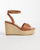ALDO Aldo Carrabririel wedge heeled sandals with ankle strap in tan-Brown - 1
