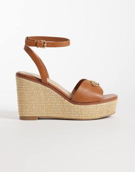 ALDO Aldo Carrabririel wedge heeled sandals with ankle strap in tan-Brown