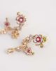 ALDO ALDO claudiae dainty flower and crystal drop earrings in gold-pink - 4