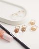 ALDO ALDO cleargllo 3 pack drop earrings in gold and clear acetate - 2