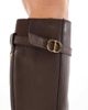 ALDO ALDO Curculios block heel round toe knee boots in dark brown leather-Black - 2