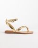 ALDO Aldo Daressi flip flop flats with ankle straps in gold - 1