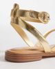 ALDO Aldo Daressi flip flop flats with ankle straps in gold - 3