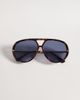 ALDO ALDO eliiana oval aviator sunglasses with tinted lenses in tort brown - 3