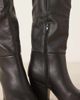 ALDO ALDO Kaely Wide Leg western detail knee high boots in leather black-Brown - 3
