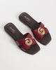 ALDO Aldo Khali flat sandals with embellishment in burgundy-Red - 1
