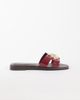 ALDO Aldo Khali flat sandals with embellishment in burgundy-Red - 2