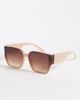ALDO ALDO khlo-b oversized cat eye sunglasses in tan-Brown - 1