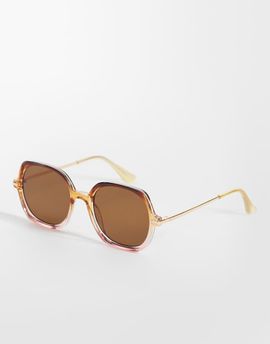ALDO ALDO kylye oversized round sunglasses in beige-Neutral