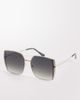 ALDO ALDO leilah oversized rimless sunglasses with green lenses in gold - 1