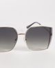 ALDO ALDO leilah oversized rimless sunglasses with green lenses in gold - 2