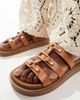 ALDO ALDO Mariesoleil footbed sandals in medium brown leather - 3
