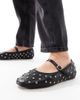 ALDO ALDO Marylina Studded Ballet Flats with Buckle in Black Leather - 1