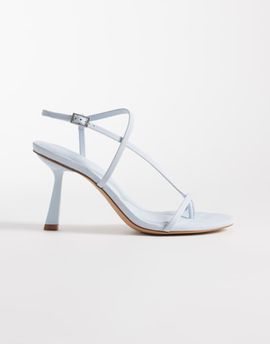 ALDO ALDO Nallia strappy heeled sandals in silver-Blue