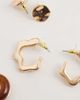 ALDO ALDO orphelina 3 pack statement earrings in gold and brown acetate - 4