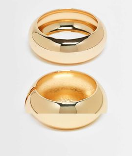 ALDO ALDO quiiinn chunky layered 2 bangle set in gold