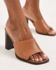 ALDO ALDO Re-Sophia block heeled sandal in brown leather - 2