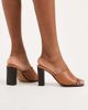 ALDO ALDO Re-Sophia block heeled sandal in brown leather - 3
