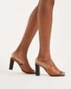 ALDO ALDO Re-Sophia block heeled sandal in brown leather - 4