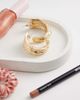 ALDO ALDO sennah hammered statement hoops-Gold - 2