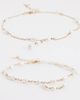 ALDO ALDO soffya layered anklet in faux pearls-White - 1