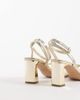 ALDO Aldo Stellare heeled sandals with ankle strap in gold - 4