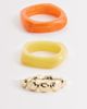 ALDO ALDO sunvibes layering bangles in orange, yellow and gold tone-Multi - 1