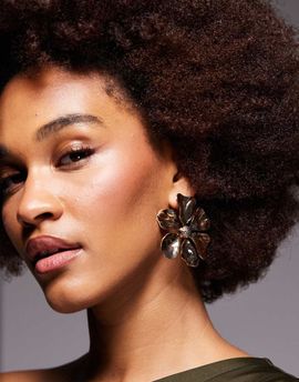 ALDO ALDO Tahllia molten flower earrings in gold