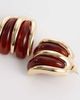 ALDO ALDO tayia chunky acetate band hoops in gold-Brown - 4
