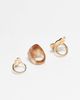 ALDO ALDO tortoise multi 3 ring set in brown and gold - 2