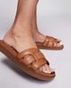 ALDO ALDO Wylalaendar padded footbed sandals in medium brown leather - 2